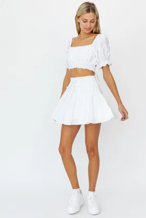 White Flare Skirt