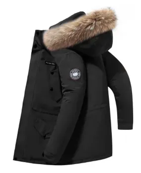 Windhor - Parka Winterjas Heren – Winddicht met Afneembare Bontkraag en Capuchon