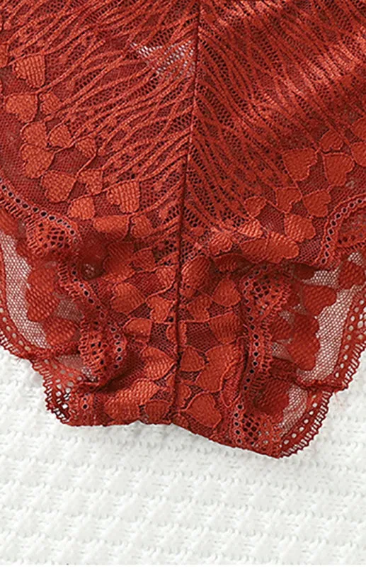 Women's Floral Lace Low Waist Strappy Briefs - Panties