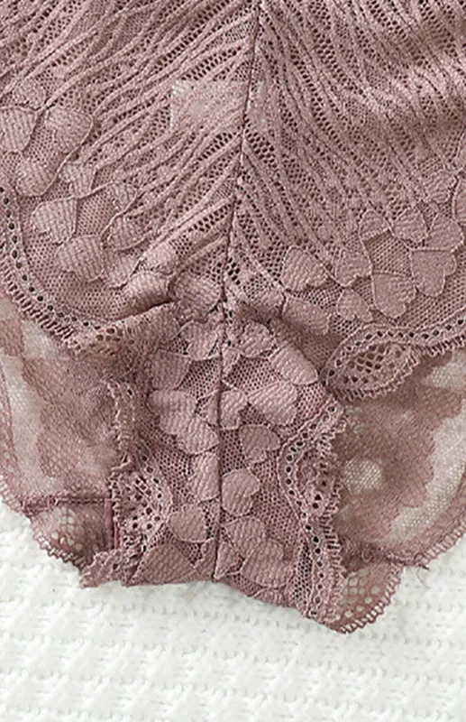 Women's Floral Lace Low Waist Strappy Briefs - Panties