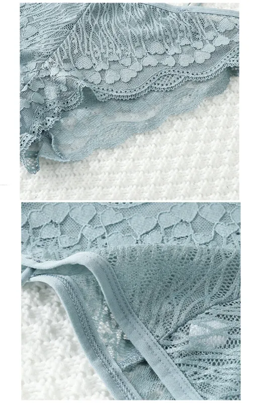 Women's Floral Lace Low Waist Strappy Briefs - Panties
