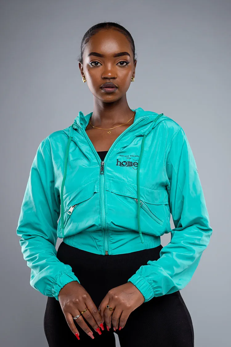 Zuma Cropped Bomber Jacket - Turquoise